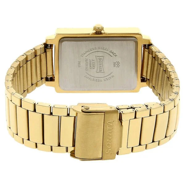 Sonata Quartz Analog Watch for Men - 7078YM02 - KRISHNA WATCH COMPANY