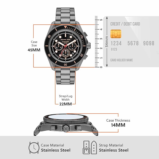Michael Kors Maritime Men Quartz Chronograph MK9204 - KRISHNA WATCH COMPANY