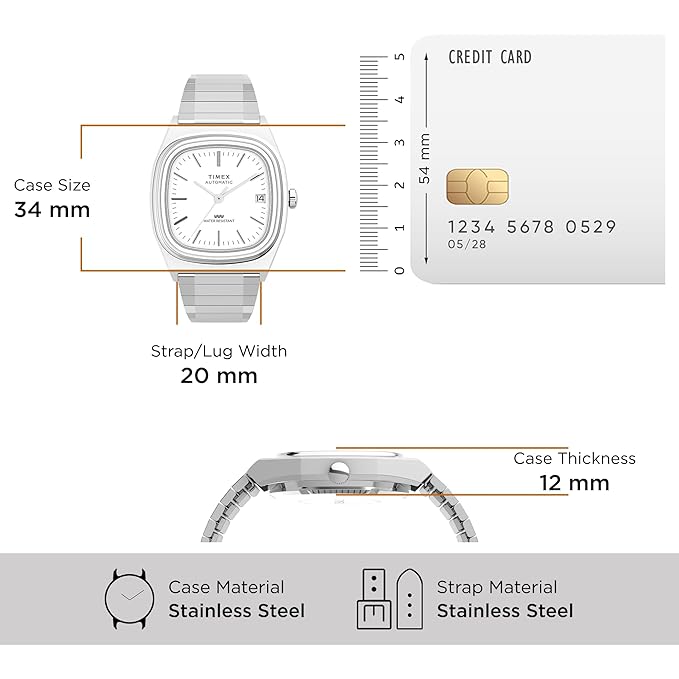Timex® Automatic 1983 E Line Reissue Expansion Band Watch - TW2W70800UJ - KRISHNA WATCH COMPANY
