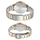 Sonata Quartz Analog with Date White Dial Metal Strap Watch for Couple 713187029KM019P