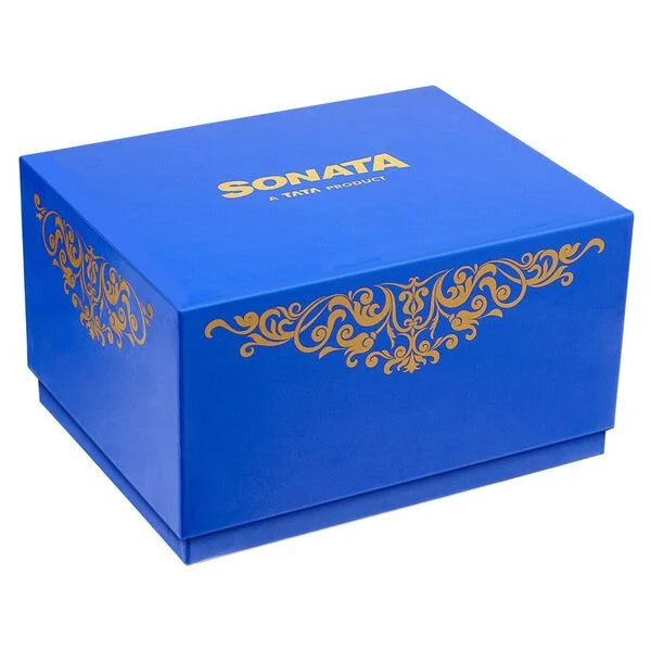 Sonata Quartz Analog with Date White Dial Metal Strap Watch for Couple 713187029KM019P - KRISHNA WATCH COMPANY