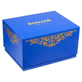 Sonata Quartz Analog with Date White Dial Metal Strap Watch for Couple 713187029KM019P - KRISHNA WATCH COMPANY