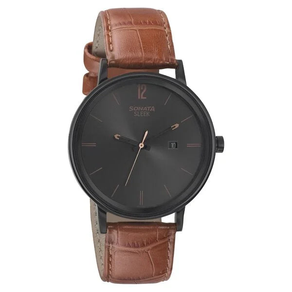 Sonata Quartz Analog with Date Watch for Men - 7131NL02 - KRISHNA WATCH COMPANY