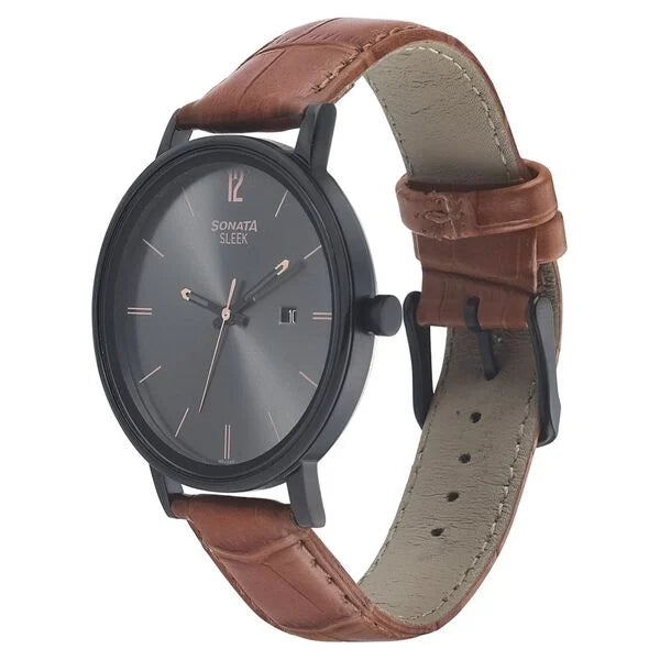 Sonata Quartz Analog with Date Watch for Men - 7131NL02 - KRISHNA WATCH COMPANY