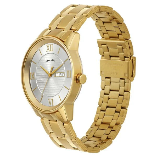 Sonata Quartz Analog Watch for Men - 7133YM01 - KRISHNA WATCH COMPANY