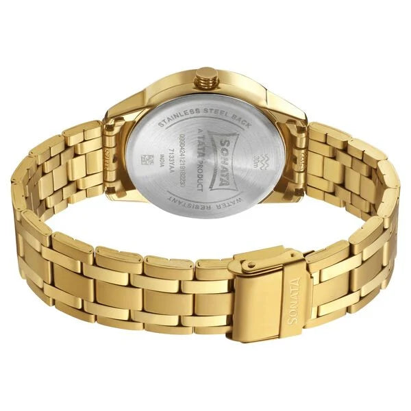 Sonata Quartz Analog Watch for Men - 7133YM01 - KRISHNA WATCH COMPANY