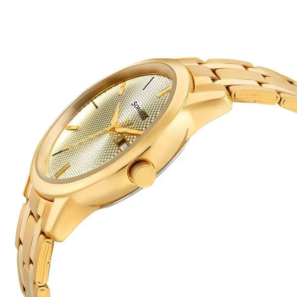 Sonata Quartz Analog with Day and Date Watch for Men - 7134YM03 - KRISHNA WATCH COMPANY