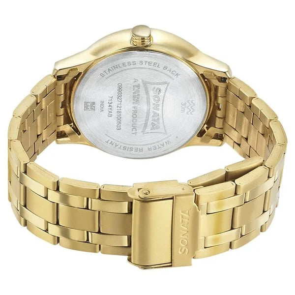 Sonata Quartz Analog with Day and Date Watch for Men - 7134YM03 - KRISHNA WATCH COMPANY
