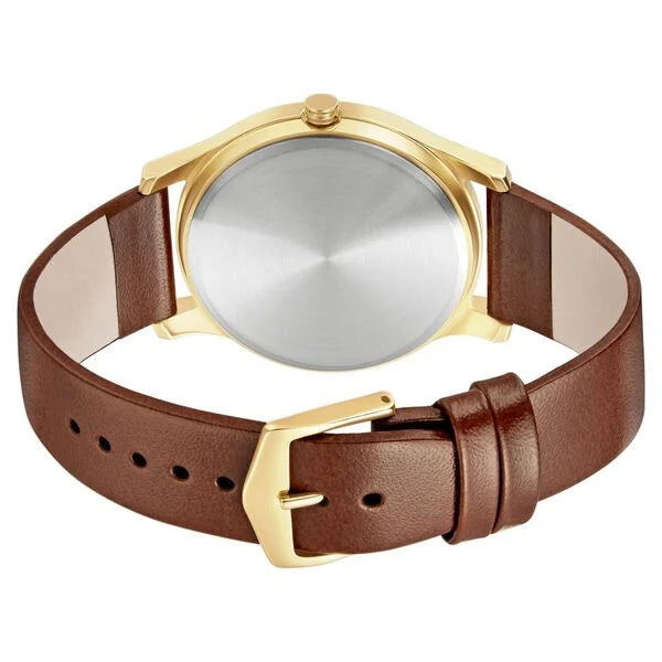 Sonata Quartz Analog White Dial Leather Strap Watch for Men - 7135YL01 - KRISHNA WATCH COMPANY