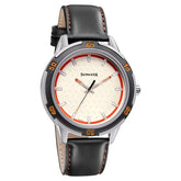 Sonata Quartz Analog White Dial Leather Strap Watch for Men 7138kl01