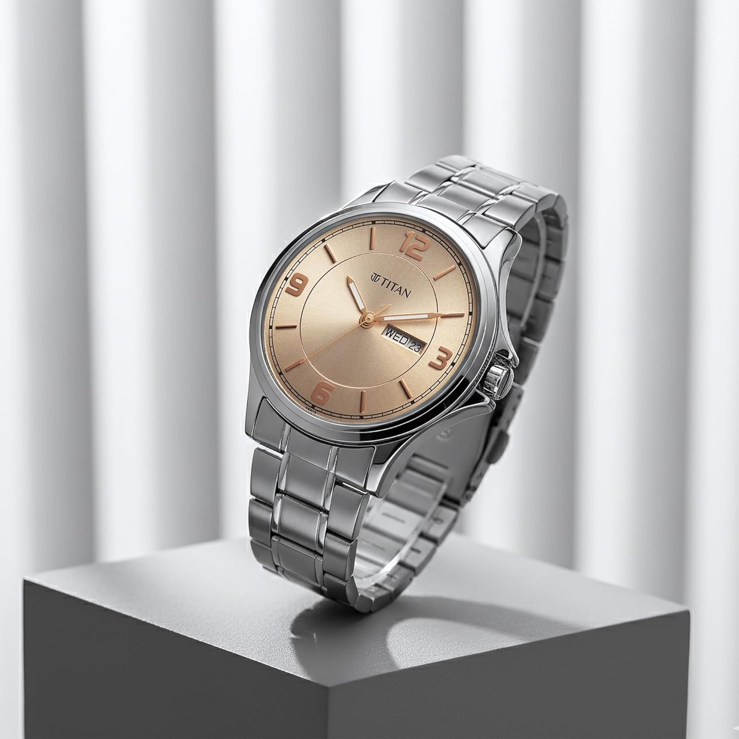 Titan Neo Arabic Analog Strap Watch for Men - 1870SM06 - KRISHNA WATCH COMPANY