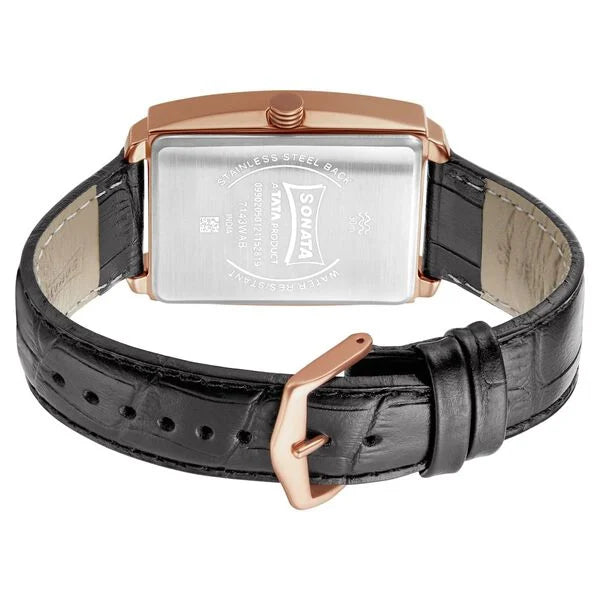Sonata Quartz Analog Leather Strap Watch for Men 7143wl01 - KRISHNA WATCH COMPANY