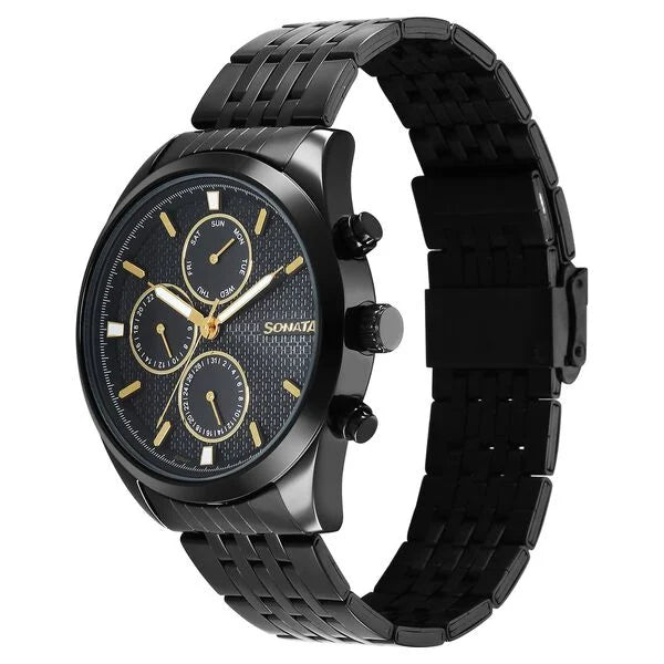 Sonata Magna Quartz Multifunction Watch For Men 7155nm01 - KRISHNA WATCH COMPANY