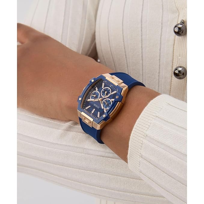 GUESS Blue Rectangle Dial Analog Women's Watch - GW0945L4 - KRISHNA WATCH COMPANY