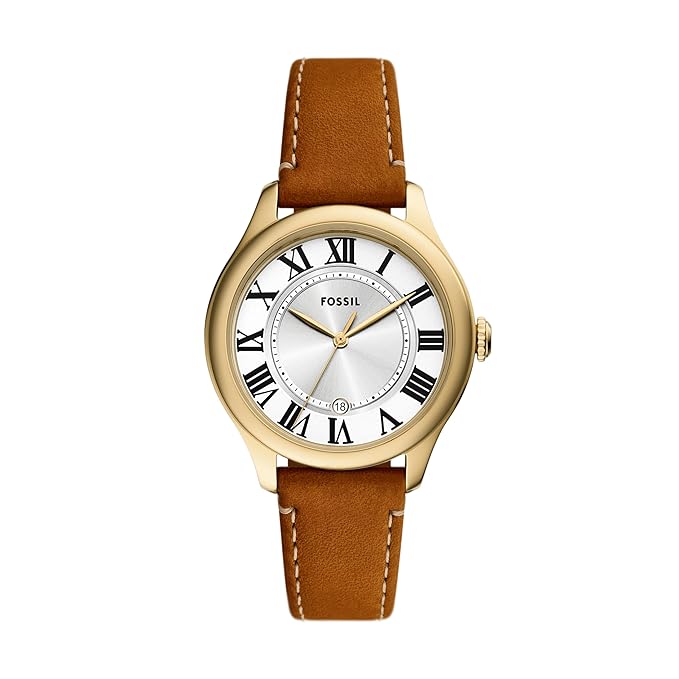Fossil Gilmore Three-Hand Date Leather Watch - ES5397 - KRISHNA WATCH COMPANY