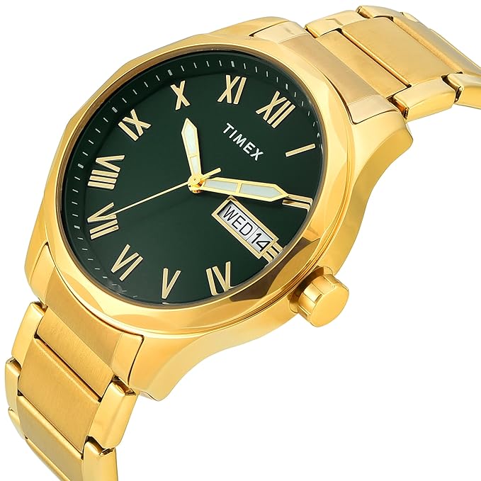 Timex Full Roman Green Dial Astrological Men's Watch - TW0TG7640 - KRISHNA WATCH COMPANY