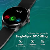 Titan Crest with 3.63 cm AMOLED Display and AOD, Functional Crown, BT Calling Smartwatch with Rose Gold Mesh Strap 90197am02