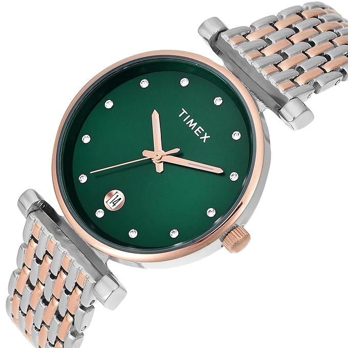 Timex Women Green Dial Analog Watch - TWEL21603 - KRISHNA WATCH COMPANY