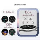 Noise Twist 2 Smart Watch with 1.43” AMOLED Screen, AI Search & Voice Assistant, Bluetooth Calling, Stainless Steel Back, 7-Day Battery, 100+ Watch Faces, Health Suite, IP68 (Rose Pink)