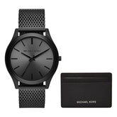 Michael Kors Runway Analog Watch for Men With Card Holder MK1085SET