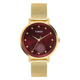 Timex Maroon Dial Women's Watch - TWEL12923