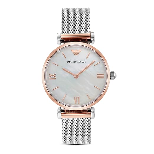 Emporio Armani Stainless Steel Analog Mother of Pearl Dial Women Watch AR2067 - KRISHNA WATCH COMPANY