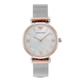 Emporio Armani Stainless Steel Analog Mother of Pearl Dial Women Watch AR2067