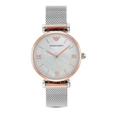 Emporio Armani Stainless Steel Analog Mother of Pearl Dial Women Watch AR2067