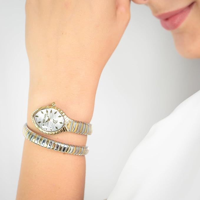 JUST CAVALLI Unica Snake Silver Dial Analog Women Watch - JC1L322M0055 - KRISHNA WATCH COMPANY