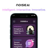 Noise Pro 6 Smart Watch:Intelligent AI, Endless AI Watch Faces, AI Companion, 1.85” AMOLED, EN2 Processor, Nebula UI 2.0, Emergency SOS, Compatible with iOS & Android(Ice Blue)