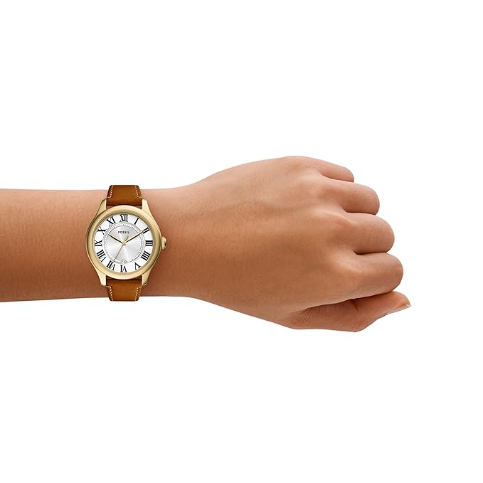 Fossil Gilmore Three-Hand Date Leather Watch - ES5397 - KRISHNA WATCH COMPANY
