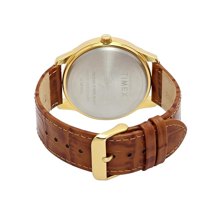 Timex Champ Dial Brown Croco leather Strap Men's Watch - TWEG18521 - KRISHNA WATCH COMPANY
