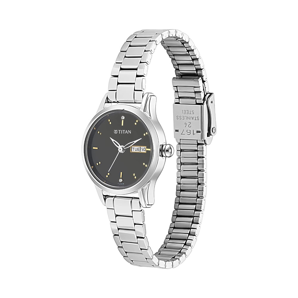 TITAN Lagan Black Dial Metal Strap Watch NP2656SM03 - KRISHNA WATCH COMPANY