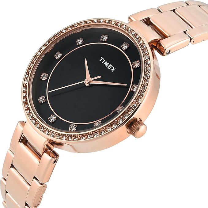 Timex Black Dial Women's Watch - TWEL18725 - KRISHNA WATCH COMPANY