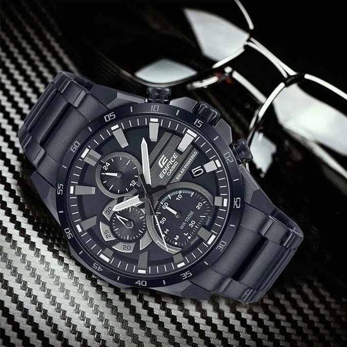 CASIO Black Solar Chronograph Men's Watch EDIFICE EQS-940DC-1AVUDF - ED548 - KRISHNA WATCH COMPANY