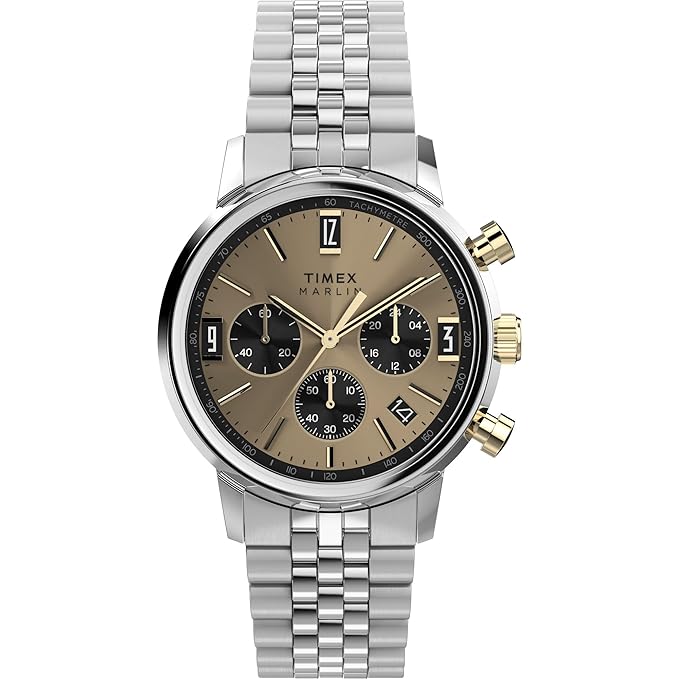 TIMEX Marlin Champagne Round Dial Analog Men Watch - TWEG26713 - KRISHNA WATCH COMPANY