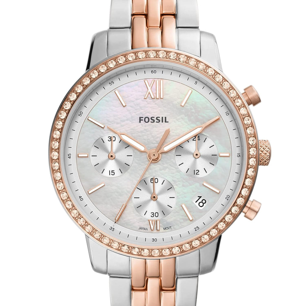 Fossil Neutra Analog Mother of Pearl Dial Women's Watch-ES5279 - KRISHNA WATCH COMPANY