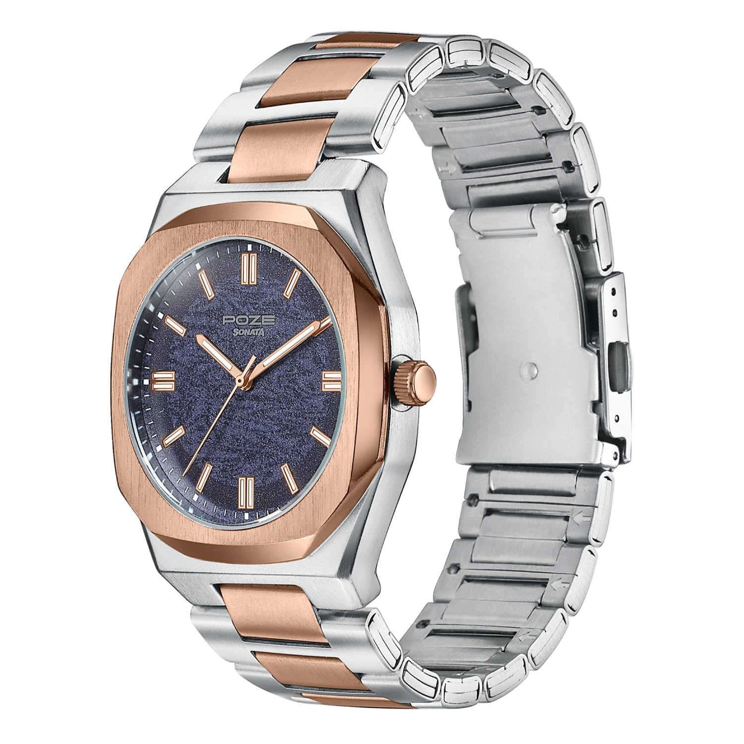Poze By Sonata Quartz Analog Watch For Men - 70098KM01 - KRISHNA WATCH COMPANY