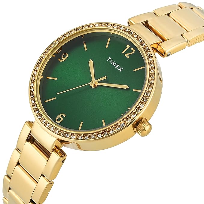 Timex Green Dial Women's Watch - TWEL18719 - KRISHNA WATCH COMPANY