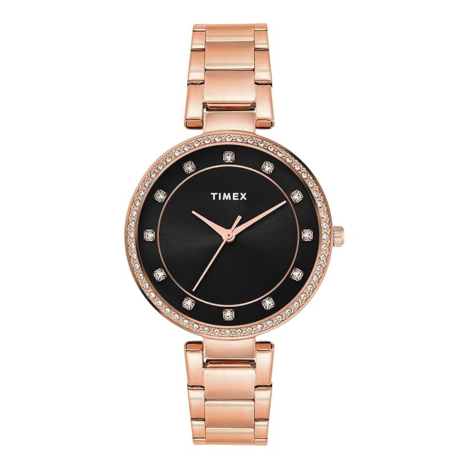Timex Black Dial Women's Watch - TWEL18725 - KRISHNA WATCH COMPANY