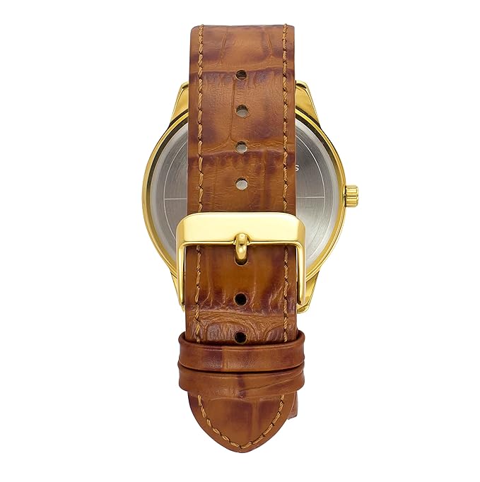 Timex Champ Dial Brown Croco leather Strap Men's Watch - TWEG18521 - KRISHNA WATCH COMPANY