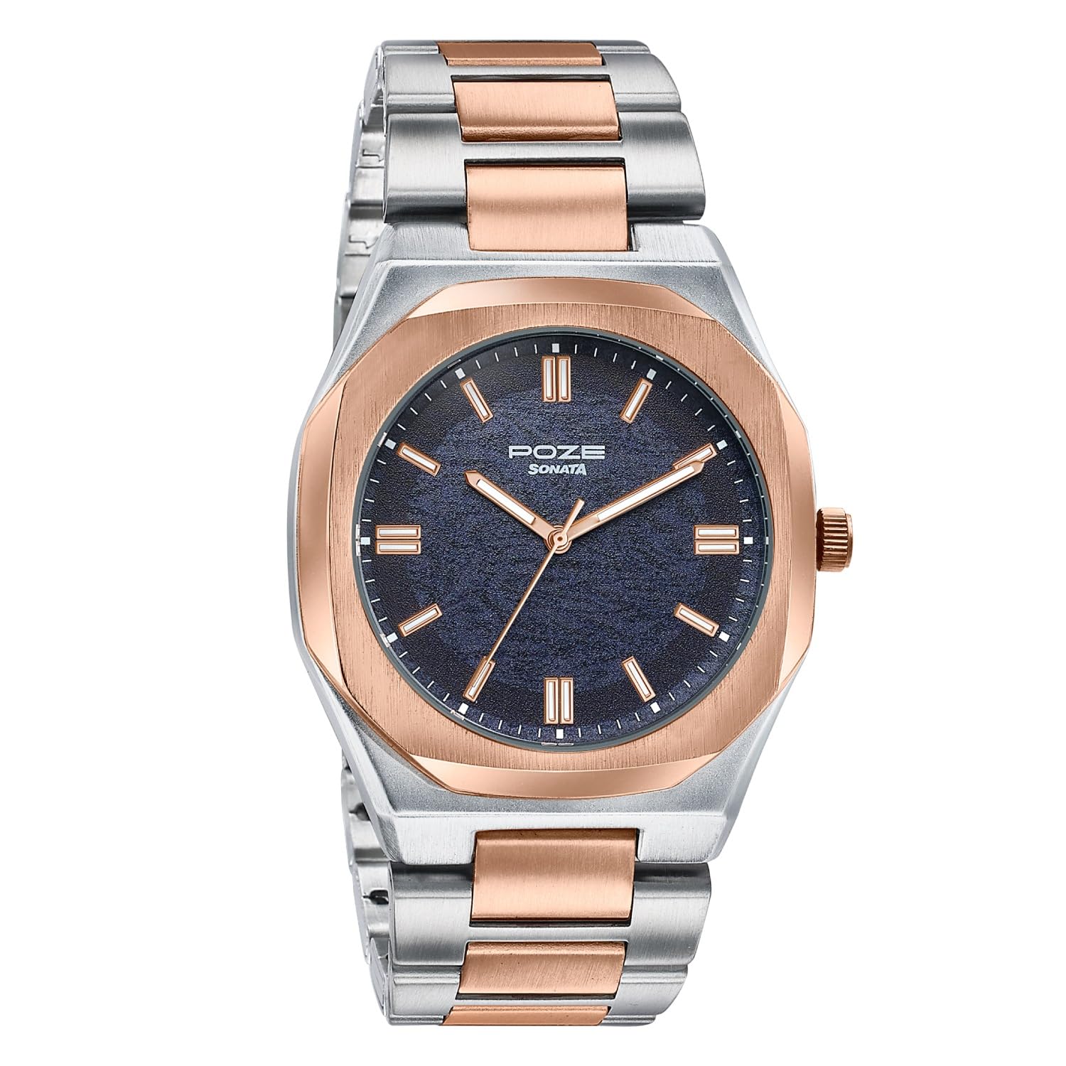 Poze By Sonata Quartz Analog Watch For Men - 70098KM01 - KRISHNA WATCH COMPANY