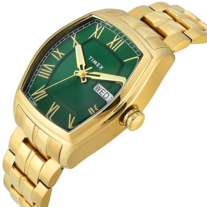 Timex Green astrological Dial Stainless Steel bracelet Men's Watch - TWEG25905 - KRISHNA WATCH COMPANY
