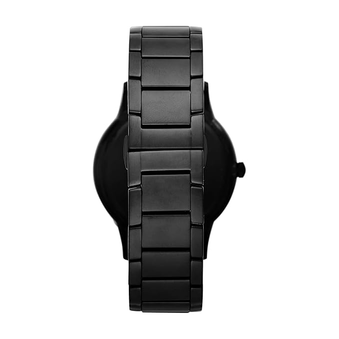 EMPORIO ARMANI Mens 43 mm Renato Black Dial Stainless Steel Analog Watch - AR11184 - KRISHNA WATCH COMPANY