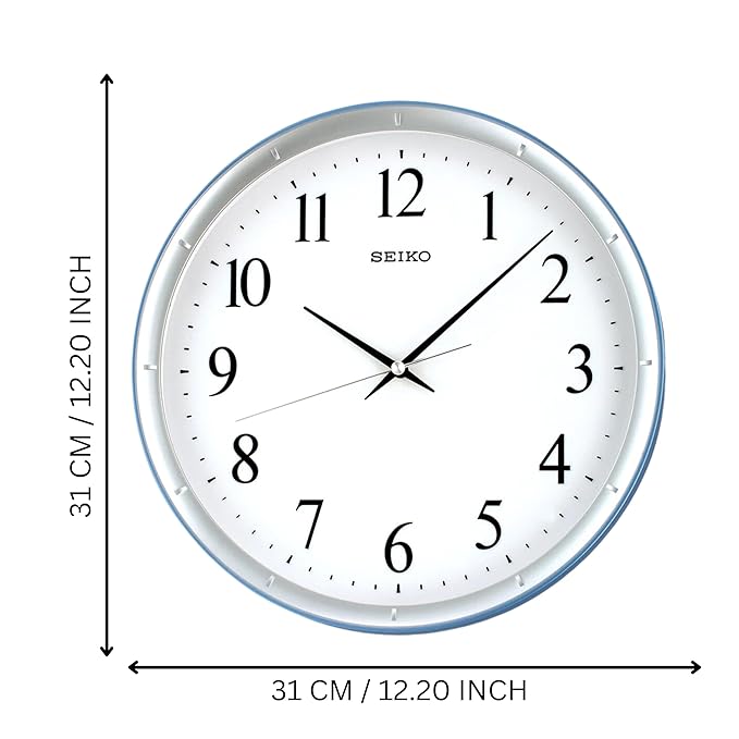 Seiko Wall Clock 31.1 cm x 31.1 cm x 4.4 cm, White, QXA378LN - KRISHNA WATCH COMPANY