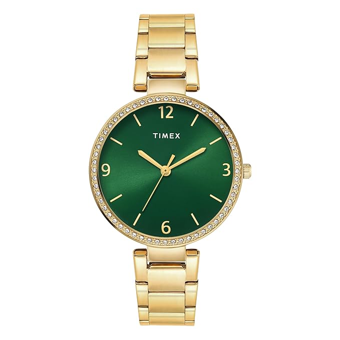 Timex Green Dial Women's Watch - TWEL18719 - KRISHNA WATCH COMPANY