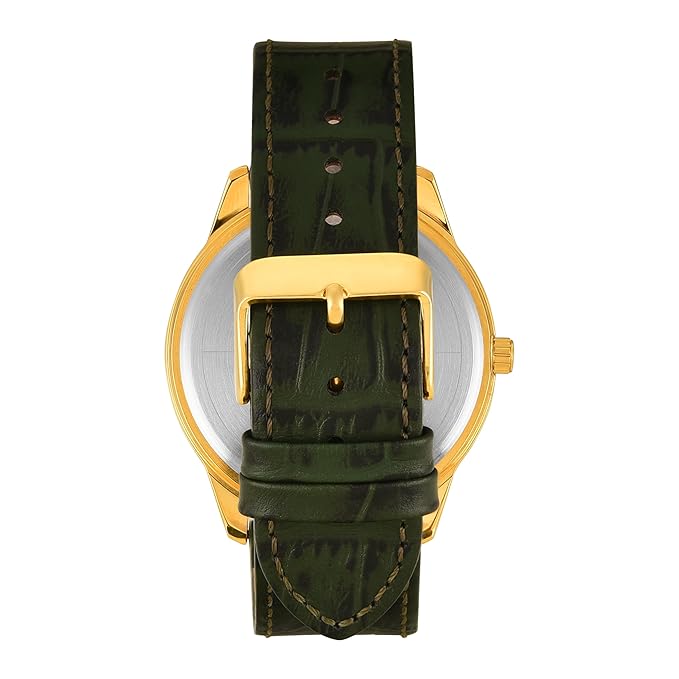 Timex Full Roman Champ Dial Green Croco leather Strap Men's Watch - TWEG18526 - KRISHNA WATCH COMPANY