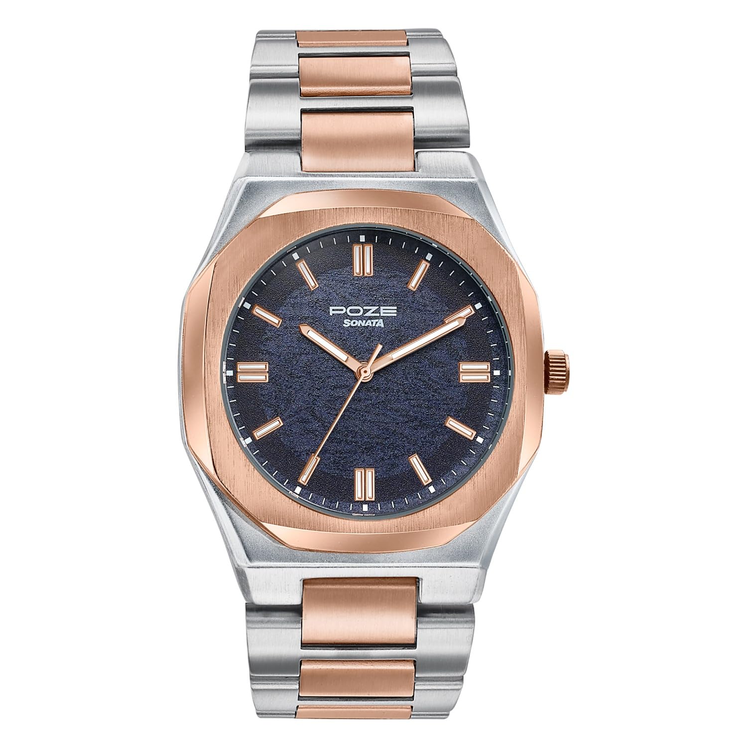 Poze By Sonata Quartz Analog Watch For Men - 70098KM01 - KRISHNA WATCH COMPANY