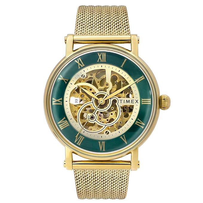 Timex Green Dial Stainless Steel bracelet Men's Watch - TWEG16721 - KRISHNA WATCH COMPANY