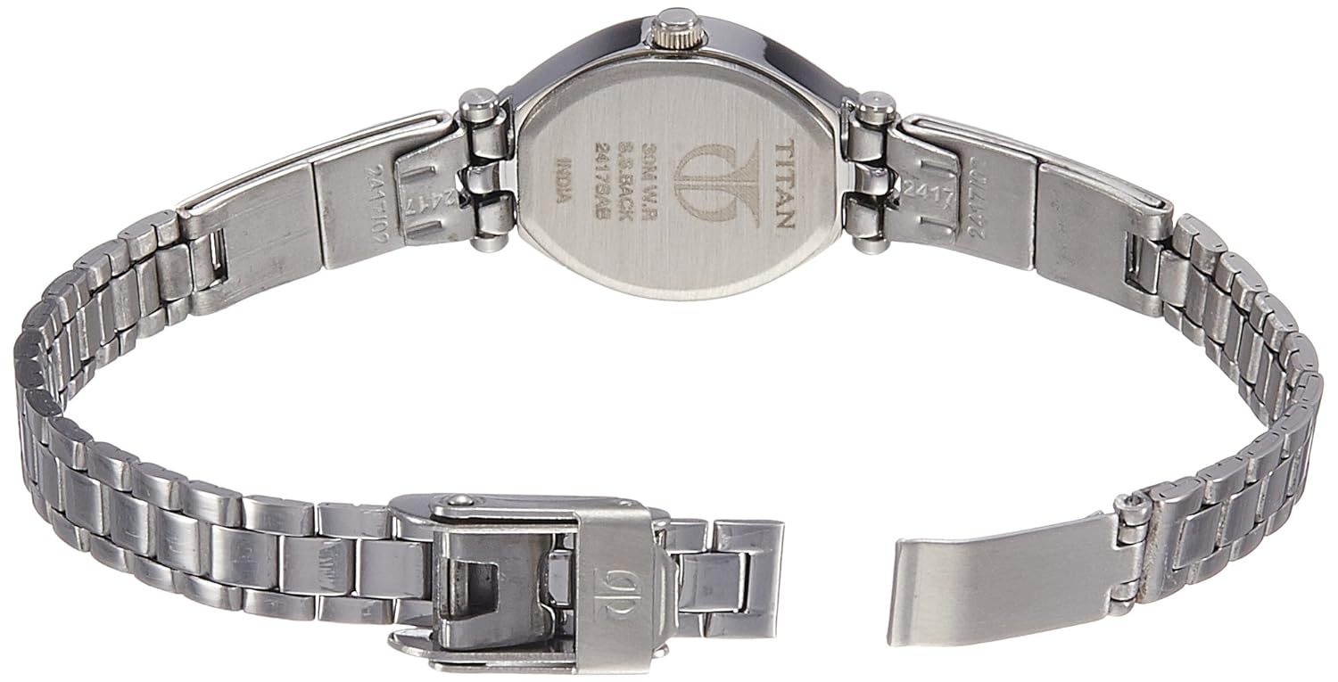 Titan Quartz Analog Silver Dial Watch for Women - 2417SM01 - KRISHNA WATCH COMPANY